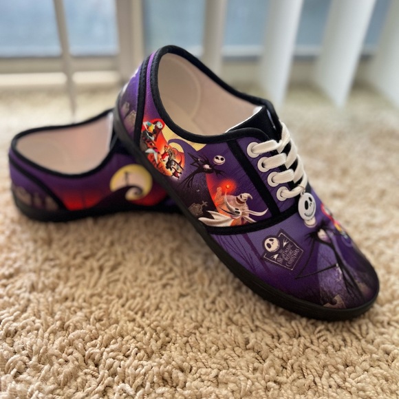 The Bradford Exchange Purple Graphic Sneakers- Disney - Picture 1 of 4